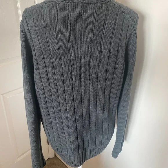 INC International Concepts Gray Cowl Neck Cable Knit Sweater XL - Picture 5 of 6